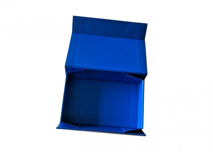 Cajas de regalo plegables del color azul marino puro para el empaquetado de la ropa de la ropa