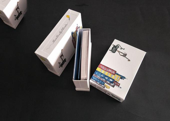 Modelo colorido que imprime la caja rígida con los libros del folleto de la tapa que empaquetan resbalando el cajón