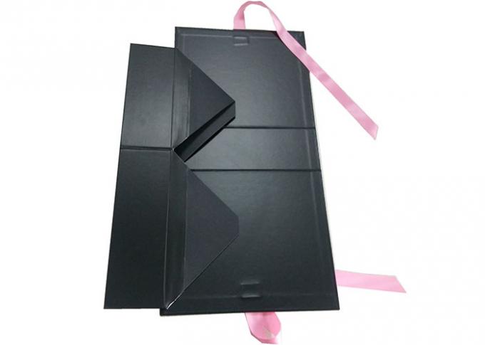 Cajas de regalo plegables de la cartulina CMYK/color de Pantone con la cinta