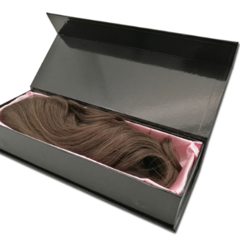 Empaquetado brillante formado libro magnético de la extensión del pelo del papel del oro de la caja de la cartulina