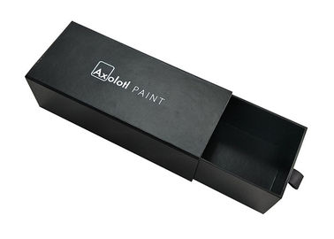 China Caja de diapositiva negra del papel de la laminación, impresión profesional que resbala las cajas de regalo del cajón fábrica