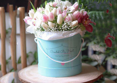 China Ramo redondo Eco de lujo de sellado caliente de la flor de Rose de la caja de la flor del cartón - amistoso fábrica