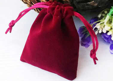 Bolsos de lazo del terciopelo del embalaje de la joyería para el regalo que da la secuencia de sellado caliente