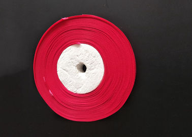 Cinta de satén roja Rolls, artículo a granel bordado de Spandex del poliéster de la cinta de satén