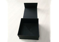 Actual caja de regalo de oro del logotipo de encargo del sellado, caja del cartón de plegamiento del negro de Navidad proveedor