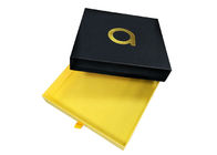 Joyería que resbala la caja de papel, diseño abierto del logotipo del sellado de oro de las cajas de la diapositiva hecha a mano proveedor