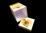 Caja de regalo impresa flores de lujo con el top reciclable a prueba de humedad del casquillo de la tapa proveedor