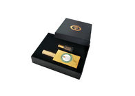 Perfume de sellado caliente del logotipo de las cajas rígidas de encargo negras del cartón que envuelve el envase proveedor