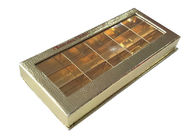 Rectángulo formado de oro de las cajas de almacenamiento del libro de regalo del caramelo de chocolate con la bandeja interna proveedor