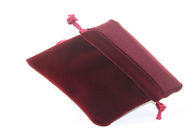 Logotipo rojo personalizado de la hoja de la bolsa del lazo del terciopelo para Jewelly Packaing proveedor