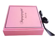 El cierre rosado de la cinta acanaló la caja de regalo para las muchachas se viste/la extensión del pelo proveedor