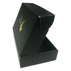 35 x 24 los x 7cm acanalaron al OEM del logotipo del oro de las cajas de regalo con color negro proveedor