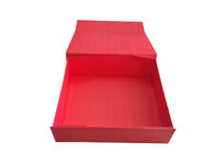 Logotipo caliente plegable magnético rojo del negro de la hoja de las cajas de regalo para el empaquetado de la ropa proveedor