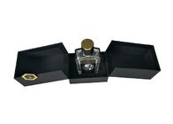 2 lados abren las cajas texturizadas negro del envoltorio para regalos del perfume modificadas para requisitos particulares con el parte movible de EVA proveedor