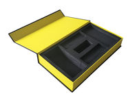Superficie mate de empaquetado electrónica formada libro magnético negro mate de la laminación de la caja proveedor