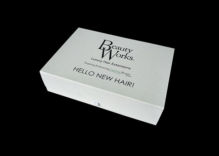 Cajas de regalo plegables de la cartulina blanca, caja de regalo con la tapa para el almacenamiento de la extensión del pelo proveedor