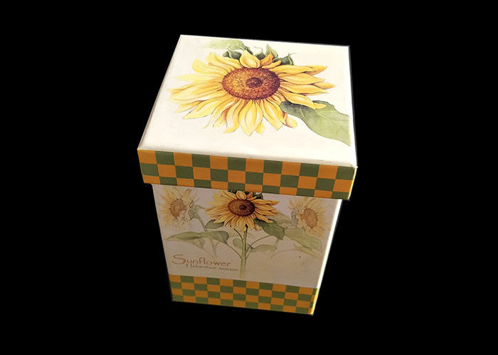 Caja de regalo impresa flores de lujo con el top reciclable a prueba de humedad del casquillo de la tapa proveedor
