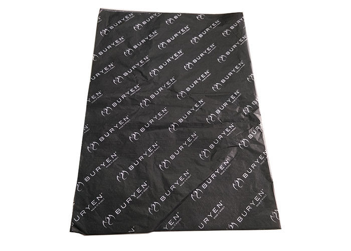 Papel seda a granel negro, papel de embalaje conveniente de la flor con el logotipo impreso proveedor