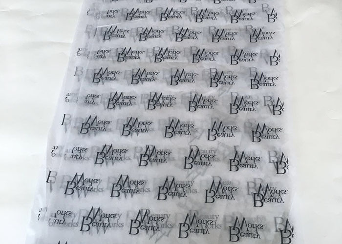 Papel de embalaje blanco del tejido del color Eco impreso logotipo negro - sin ácido amistoso proveedor