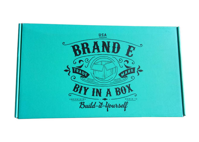 Imprima la cinta de la caja de regalo del papel azul/el parte movible de la espuma para el empaquetado de los zapatos
