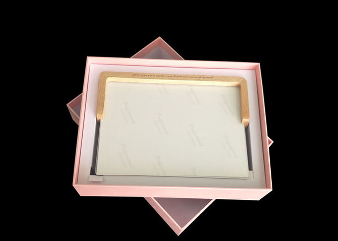 Tapa rosada elegante y cajas bajas, cajas de regalo modificadas para requisitos particulares de la cartulina del tamaño para el álbum