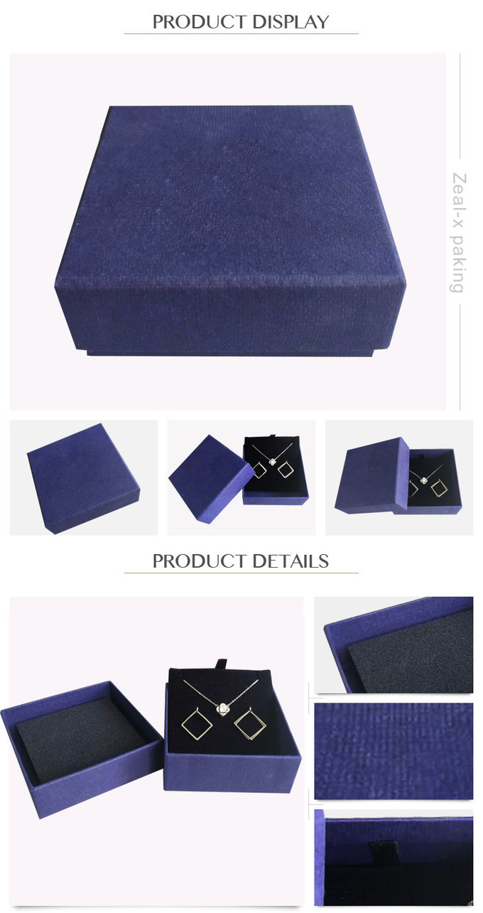 Sistema de encargo del papel de la joyería de la cartulina de la caja de regalo del papel del color que empaqueta con espuma