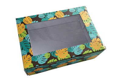 China Caja de regalo transparente del papel de la ventana en la impresión del modelo decorativo fábrica