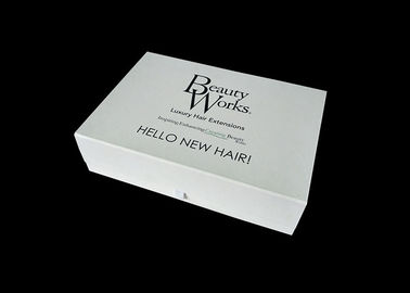 China Cajas de regalo plegables de la cartulina blanca, caja de regalo con la tapa para el almacenamiento de la extensión del pelo fábrica