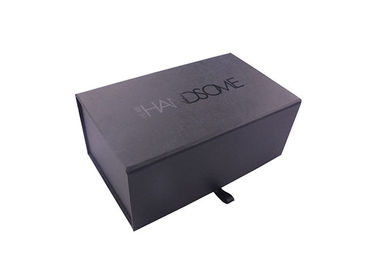 China Cajas de regalo plegables medias de la cartulina del negro de Matt Kraft para el empaquetado de la camiseta fábrica