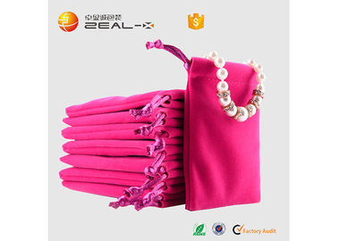China Protección de empaquetado de la joyería de los bolsos de lazo del terciopelo del collar delicado popular fábrica