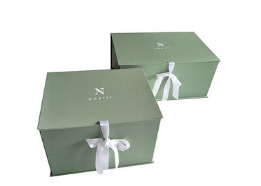 China Verde de empaquetado impreso logotipo de las cajas de la aduana acanalada de la entrega coloreado plegable fábrica