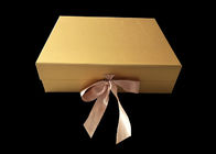 La caja de regalo del papel rosado y de mármol modificó la impresión para requisitos particulares, cajas de regalo vacías grabadas en relieve del logotipo proveedor